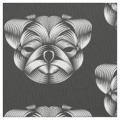Pug - Fabric Fat Quater ファブリック (クローズアップ)