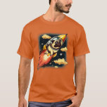pug flying into space with a rocket tシャツ<br><div class="desc">pug flying into space with a rocket .Awesome Great Funny Souvenir Present Matching Family Clothing Couple Outfit Apparel for mom,  dad,  brother,  sister,  wife,  husband,  son,  daughter,  pops,  mama,  papa,  grandpa,  grandma aunt uncle his hers him ladies.</div>