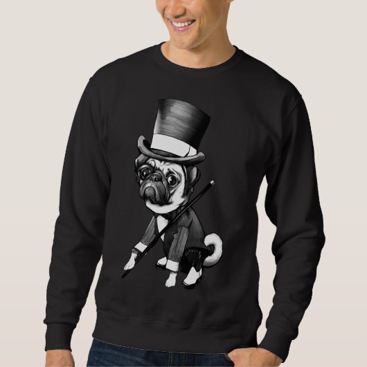 Pug Fred Astaire Essential Tシャツ303 スウェットシャツ (正面)