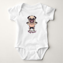 Pug Gains Baby T-Shirt – Cute & Funny Pug 