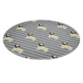 Pug Gray Lined カッティングボード (角)