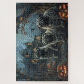 Pug Halloween Night Doggy Delight ジグソーパズル (縦)