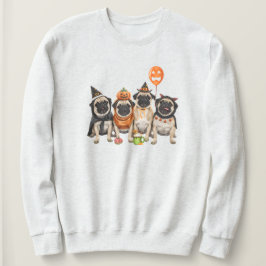 Pug Halloween Sweatshirt-Halloween Dog Mom  スウェットシャツ
