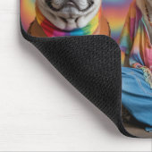 Pug Hippie Mousepad マウスパッド (コーナー)