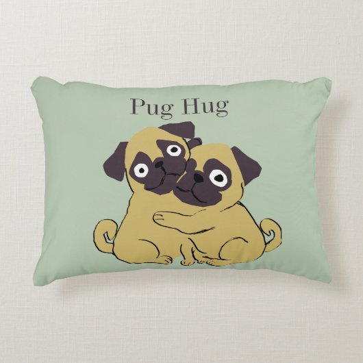 Pug hug アクセントクッション (正面)