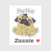 Pug hug シール (シート)