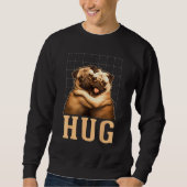 Pug Hug Pugs  Dog Owners スウェットシャツ (正面)