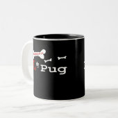 Pug (I Love) Mug ツートーンマグカップ (正面左)