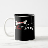 Pug (I Love) Mug ツートーンマグカップ (左)