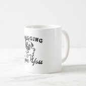 Pug I Puging Love You Dogヴィンテージギフトおもしろい コーヒーマグカップ (正面右)