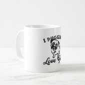 Pug I Puging Love You Dogヴィンテージギフトおもしろい コーヒーマグカップ (正面左)