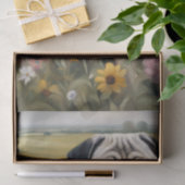 Pug in開花:フローラファンタジーの分離 薄葉紙 (ギフト)