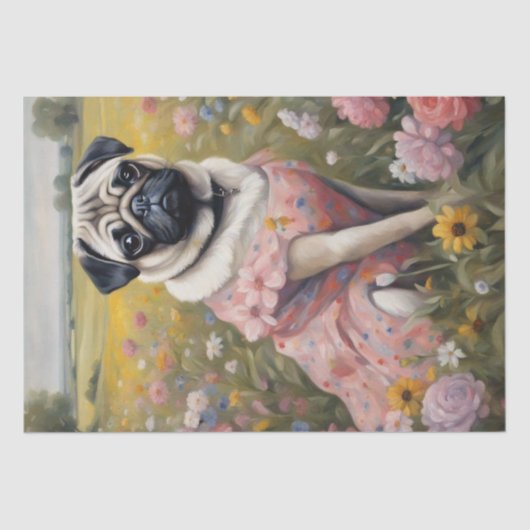 Pug in開花:フローラファンタジーの分離 薄葉紙 (正面)