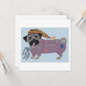 Pug in PJs  カード (正面/裏面インサイチュ)