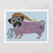 Pug in PJs  ポストカード (正面)