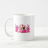 Pug Inside Cup Coffees Lover Valentines Day Heart  コーヒーマグカップ (左)
