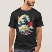 Pug Japanese Kanagawa Wave Surf Loyal Dog Tシャツ (正面)