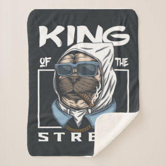 PUG King of the street Blanket シェルパブランケット