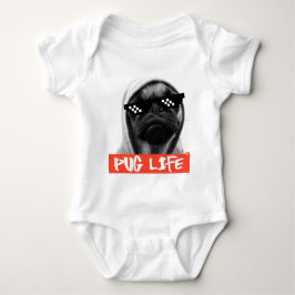 Pug Life ベビーボディスーツ