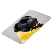 「Pug Life」完全編集可能フォトマグネット マグネット (左側)
