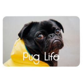 「Pug Life」完全編集可能フォトマグネット マグネット