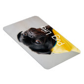 「Pug Life」完全編集可能フォトマグネット マグネット (右側)