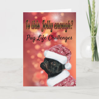 Pug Life Challenges すてき Christmas シーズンカード