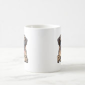 Pug Life Funny Pug Sunglasses Coffee Mug Pug Lover コーヒーマグカップ (中央)