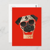 Pug Life - I am the Is the Etheボスはがき ポストカード (正面/裏面)