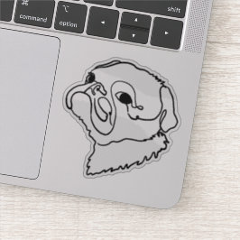 Pug Life in Line Art シール