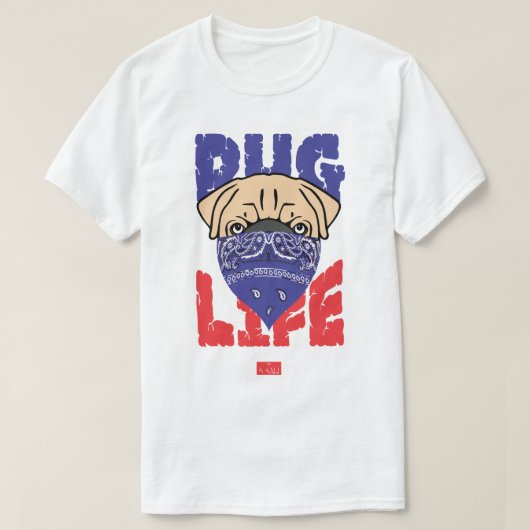 PUG LIFE Tシャツ (デザイン正面)