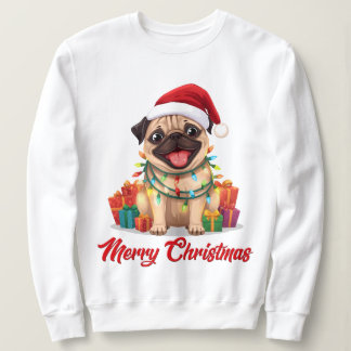 Pug Lights & Christmas Delights スウェットシャツ