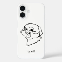 Pug Love：編集可能な文字電話ケース iPhone 16ケース
