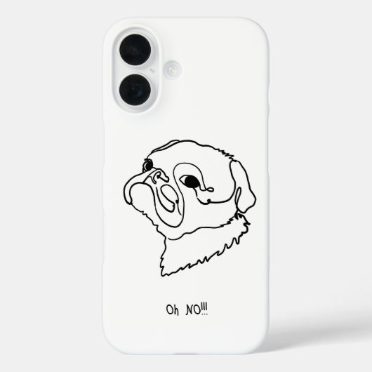 Pug Love：編集可能な文字電話ケース Case-Mate iPhoneケース (裏面)