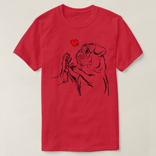 Pug Love Cute Dog Lover Owner Funny Girls Gift (2) Tシャツ (デザイン正面)