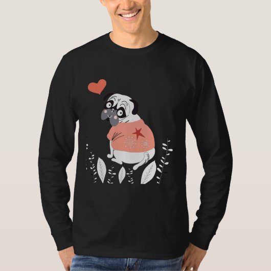 Pug love tシャツクラシックTシャツ193 Tシャツ (正面)