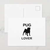 pug lover ポストカード (正面/裏面)