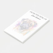 Pug Lover Monogrammed Dog ポストイット (アングル)