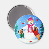 Pug Magnetのヘ霜の降りたルパー マグネット (正面/裏面)