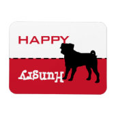 Pug Meカスタマイズ食べ物を与え可能な単語マグネットサイン マグネット (横)