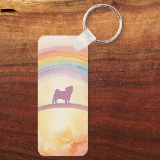  Pug Memorial Keychain with Music QR Code キーホルダー (裏面)