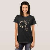pug   men women cool flower dog dandelion lover  tシャツ (正面フル)