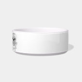 Pug Minimalist Line Art personalized bowl ボウル (右)