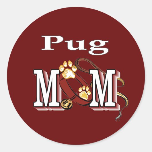 PUG MOMギフト ラウンドシール (正面)