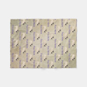 Pug Momパターンの背自然景 フリースブランケット (正面(横))