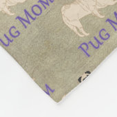 Pug Momパターンの背自然景 フリースブランケット (角)