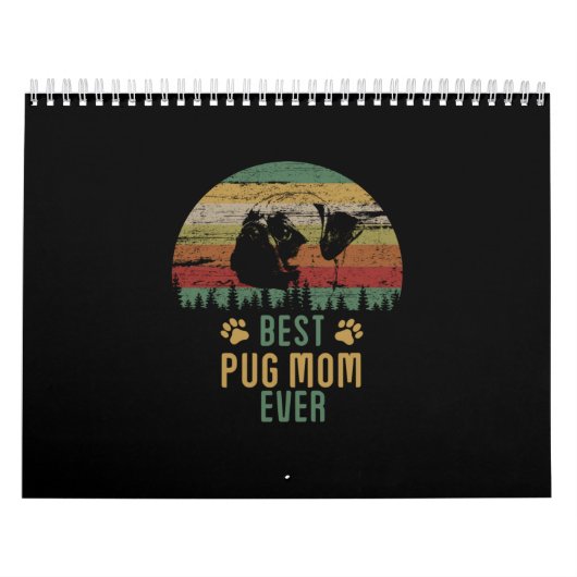 Pug mom カレンダー (カバー)
