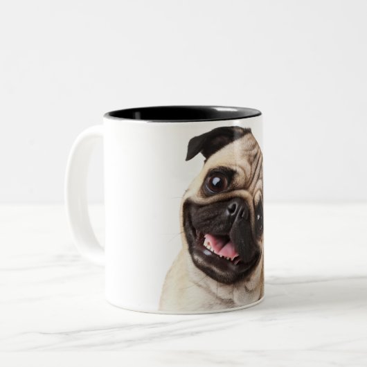 pug mug ツートーンマグカップ (正面左)