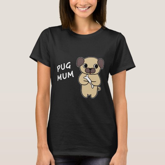 PUG MUM 3クラシックTシャツ31 Tシャツ (正面)