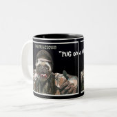 "PUG on a MUG" Dog Mug ツートーンマグカップ (正面左)